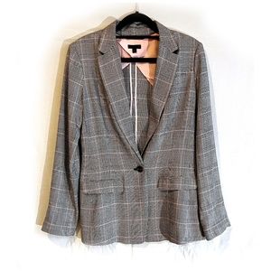 ATM Anthony Thomas Melillo Grey Plaid Blazer